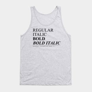 Times New Roman Font Tank Top